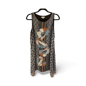 Max Studio A-Line Scarf Multicolor Scarf Dress, Size M, Asymmetrical.